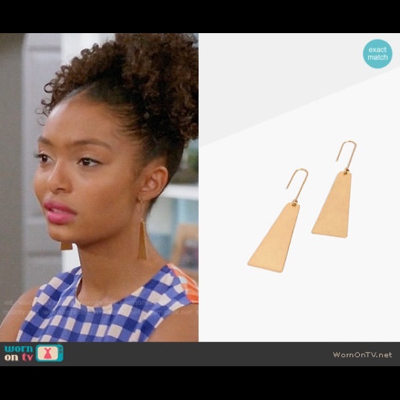 NWOT Madewell Petaldrop Gold Earrings - Picture 4 of 7